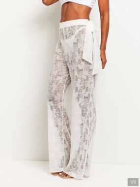 Anatomie Ivory Lace Flare Pants